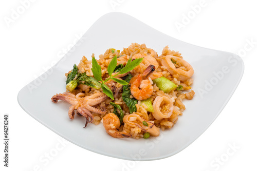 Rice with seafood