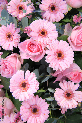 Pink bridal flowers