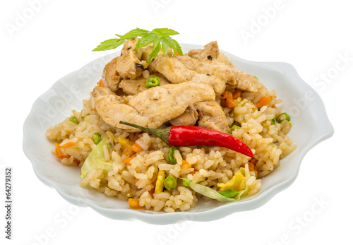 Fried rice with chicken