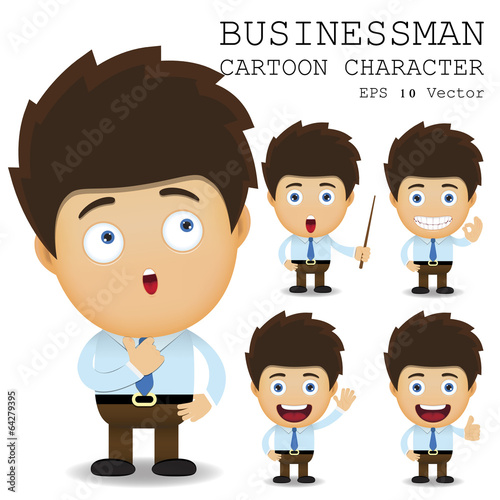 Businessman cartoon character EPS 10 vector