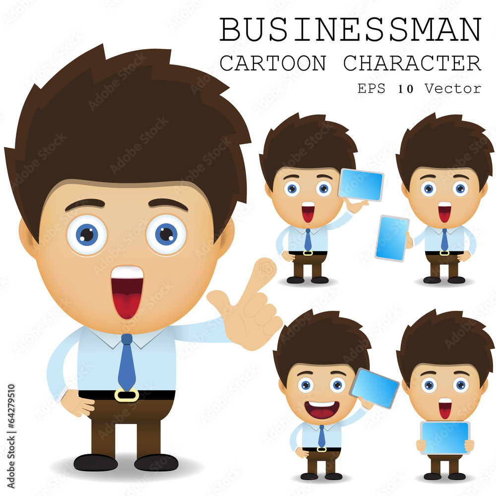 Businessman cartoon character EPS 10 vector