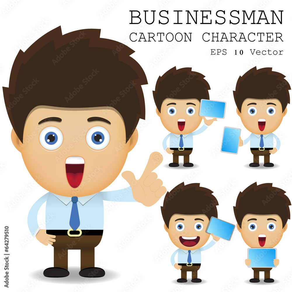Businessman cartoon character EPS 10 vector Businessman cartoon character EPS 10 vector