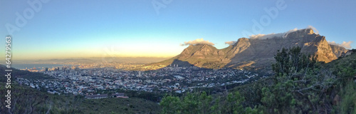 Panorama of Cape Town and Table Mountain, South Africa