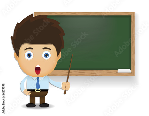 teacher cartoon character EPS 10 vector