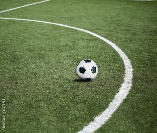 Football pitch with the ball, sports background © Zarya Maxim
