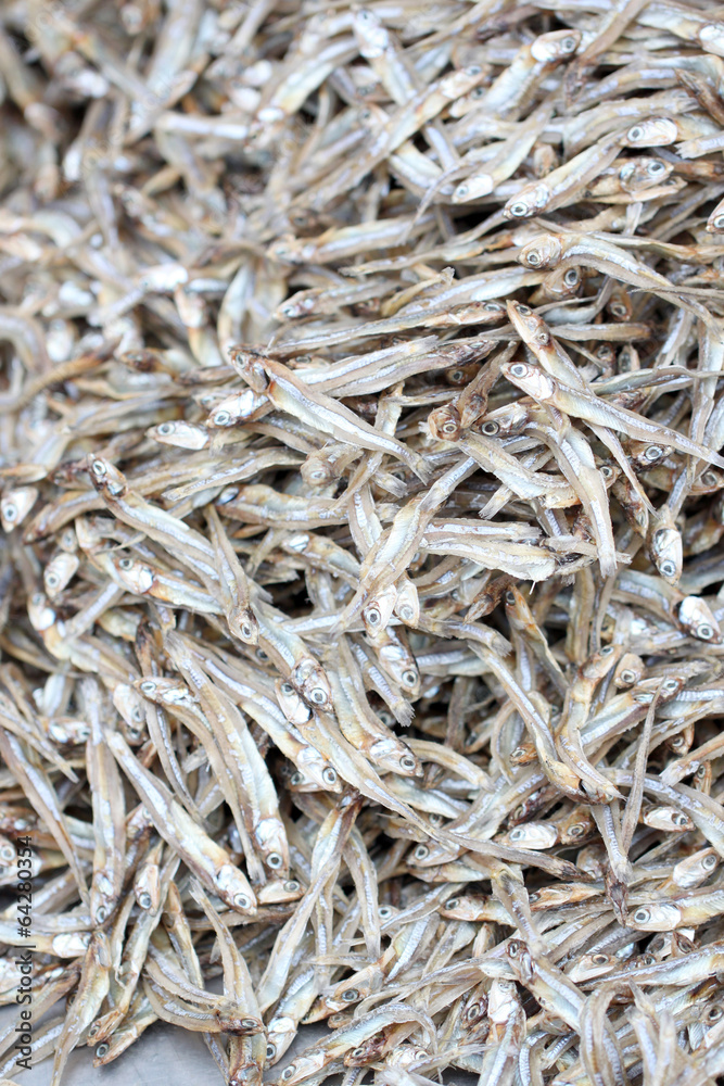 texture of anchovy fish after drying in sunlight. texture of anchovy fish after drying in sunlight.