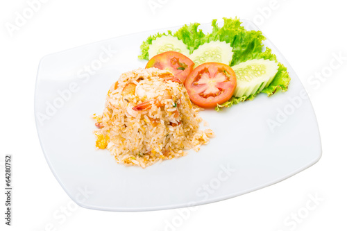 Fried rice with shrimps