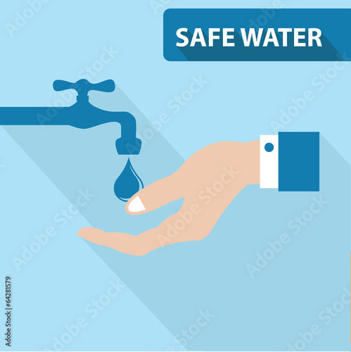 Safe water concept,vector