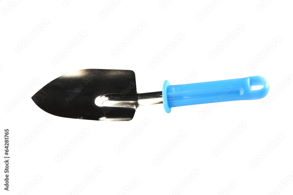 Garden tool of blue spade isolated. Garden tool of blue spade isolated.