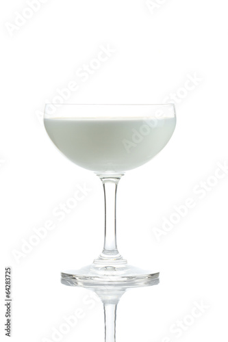 Fresh milk in glass of isolated.