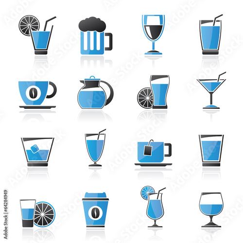 drinks and beverages icons  -vector icon set
