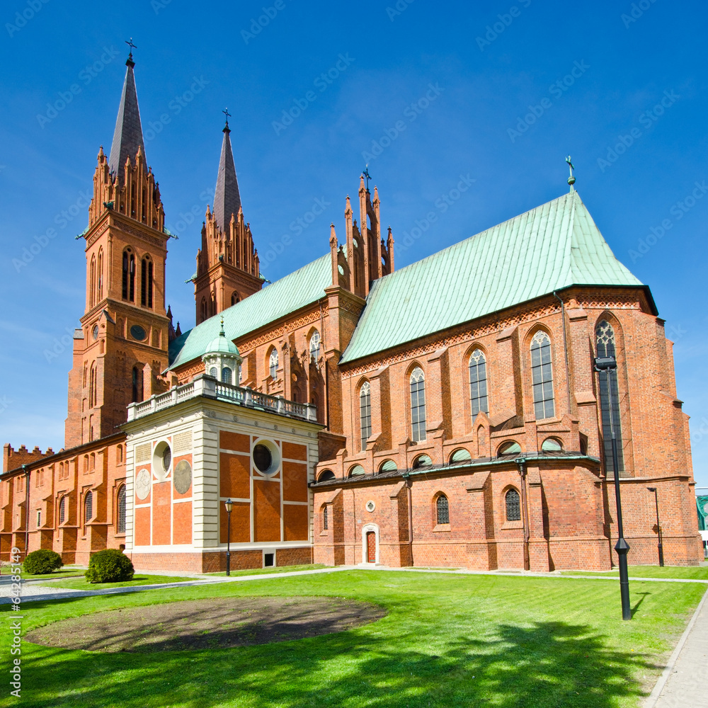 Gothic cathedral located in Wloclawek