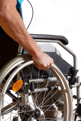 Man sitting in wheelchair