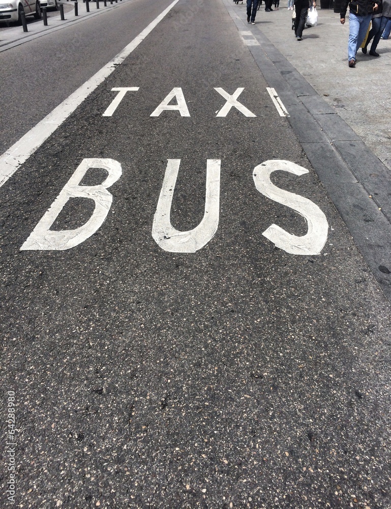 Fototapeta premium Only Taxi and Bus
