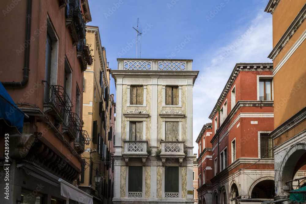 Traditional Colorful Buildings in Venice