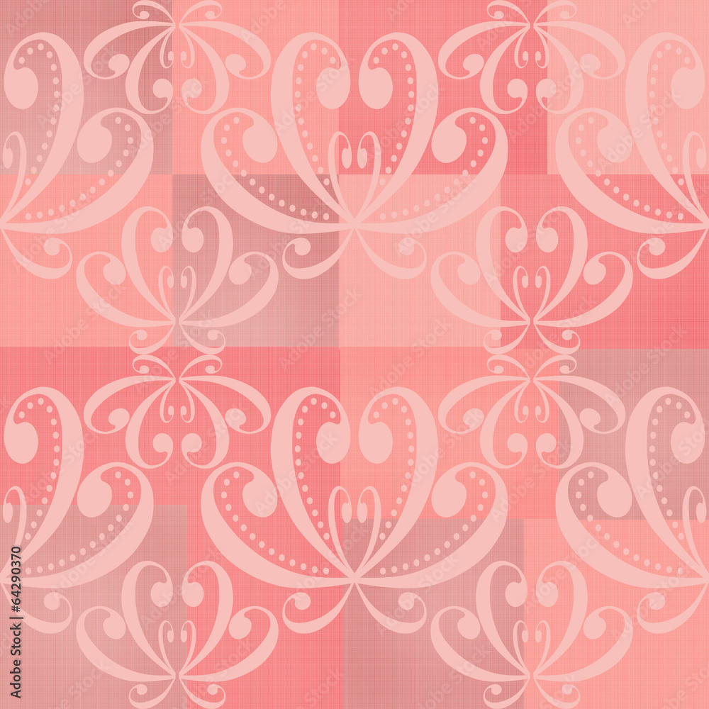 Abstract pink ornament seamless pattern