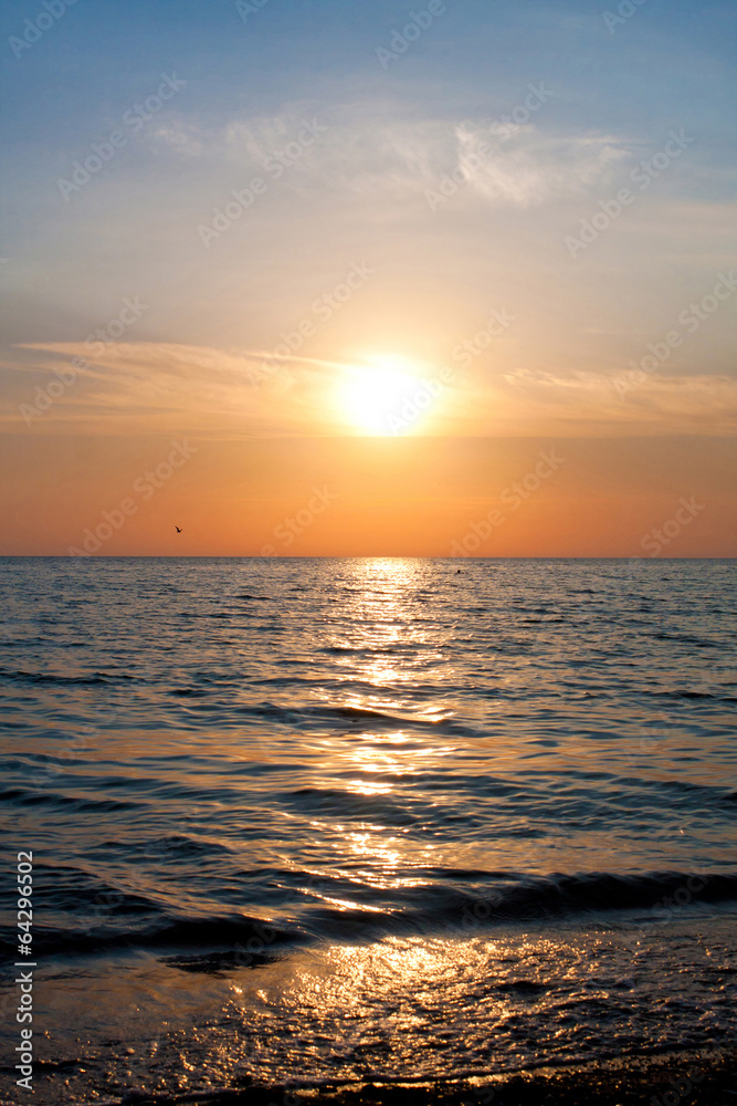 Sunset. Seascape.