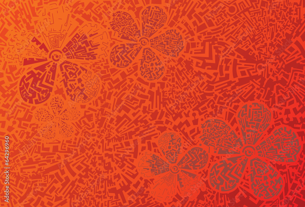 Techno flower Background Techno flower Background