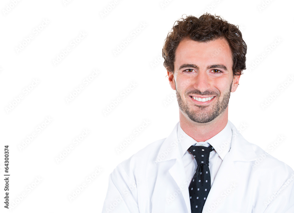 Headshot healthcare professional isolated on white background Headshot healthcare professional isolated on white background