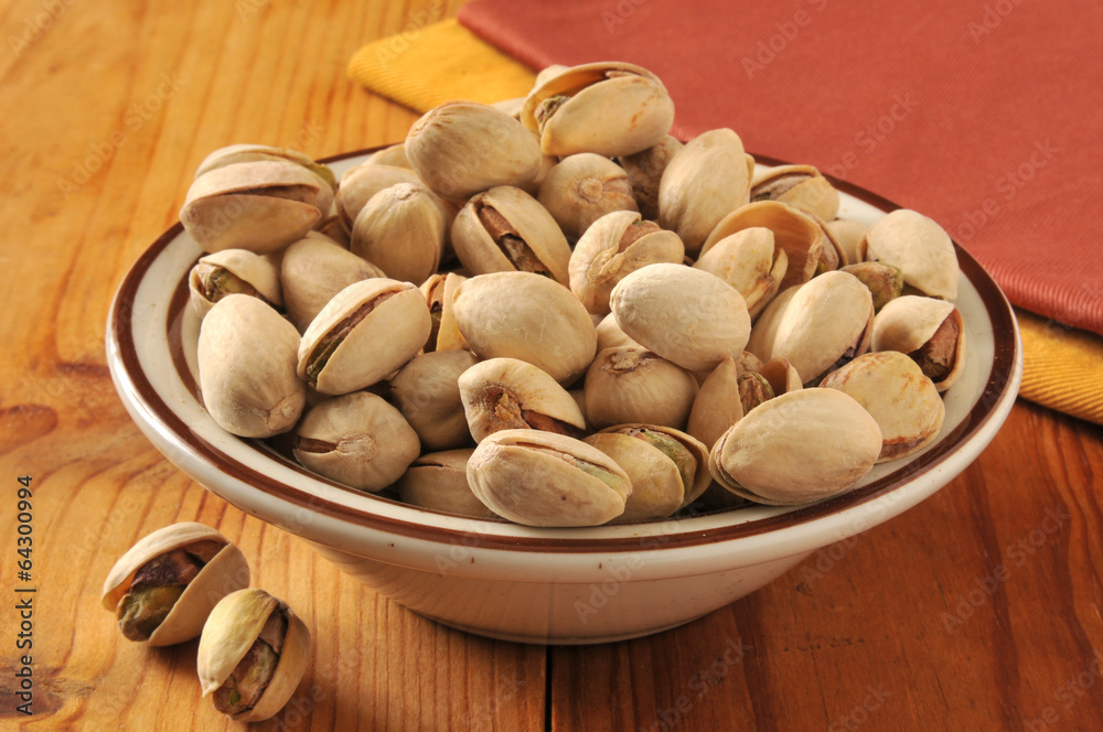 Bowl of pistachio nuts Bowl of pistachio nuts