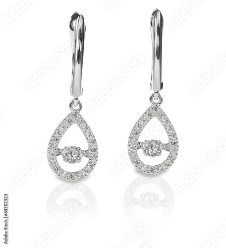 Diamond Drop Halo earrings
