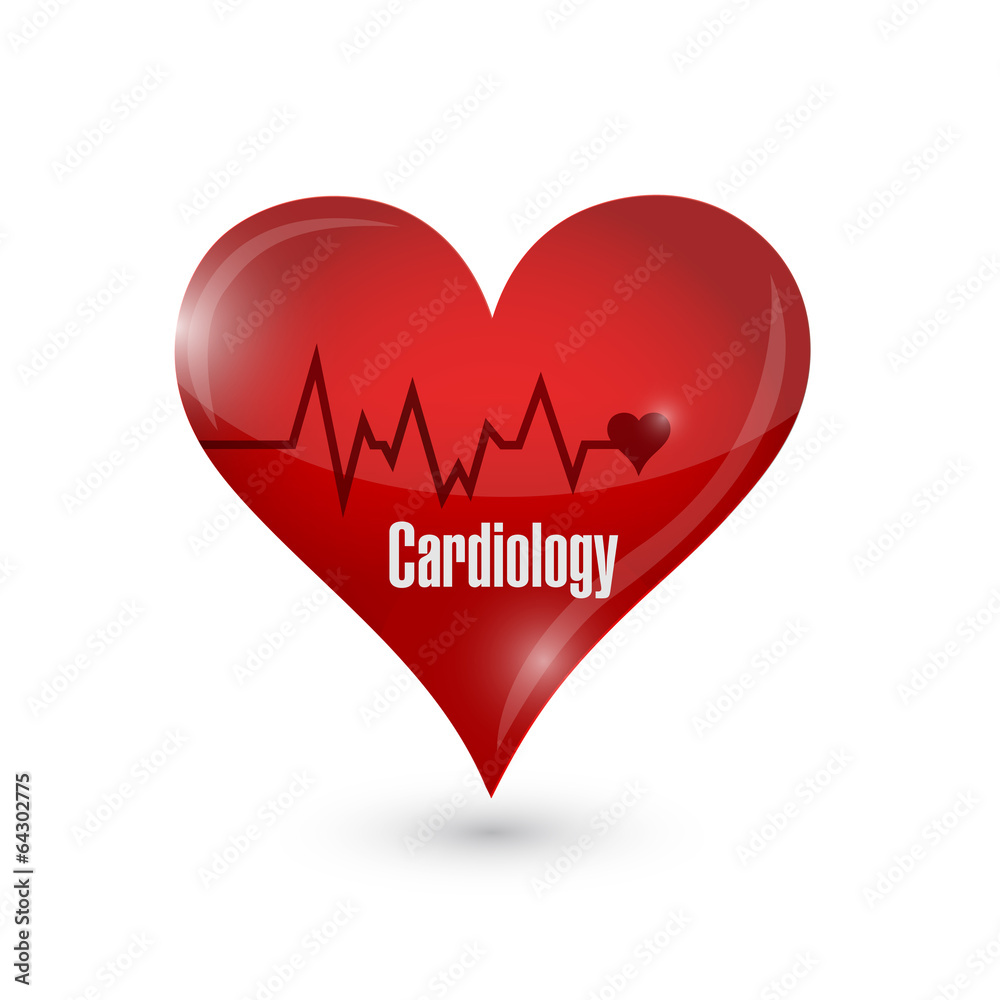 cardiology heart sign illustration design