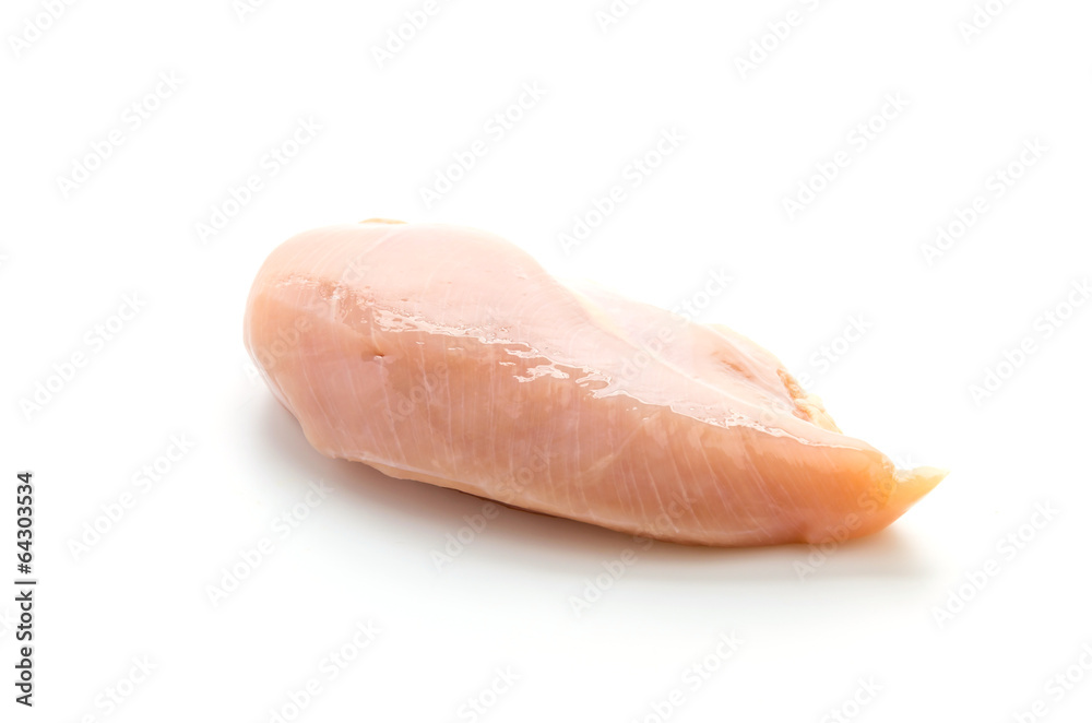 Raw chicken meat isolated on white Raw chicken meat isolated on white