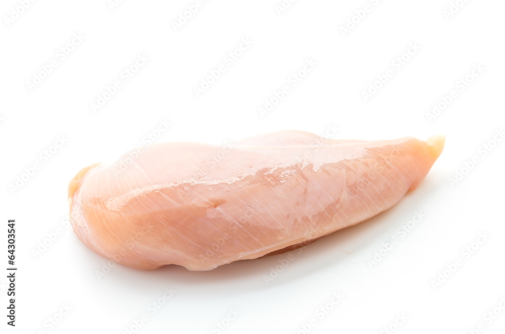 Raw chicken meat isolated on white Raw chicken meat isolated on white