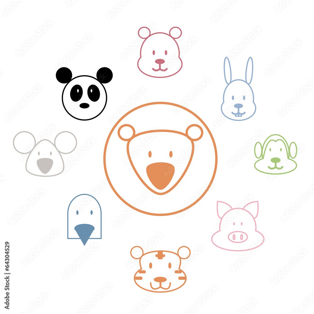 Animal icons zoo collection Animal icons zoo collection