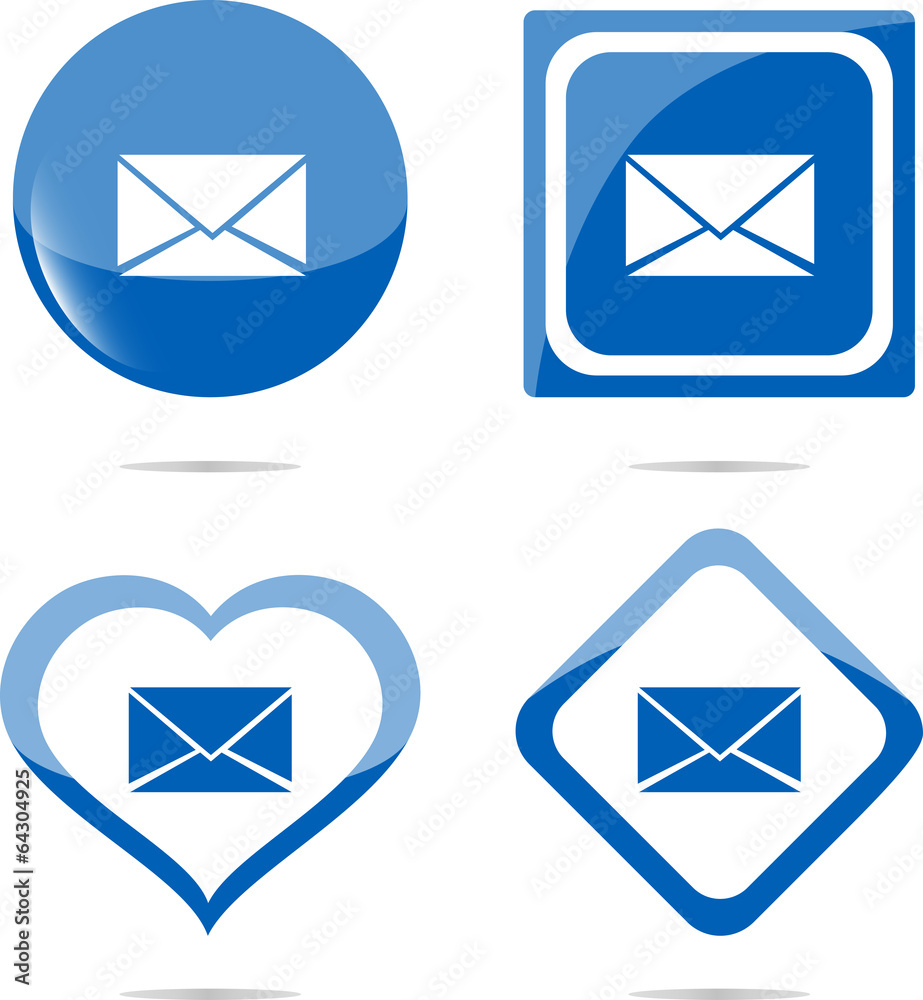 e-mail icon web button isolated on white e-mail icon web button isolated on white