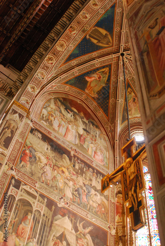 The frescoes in the Church of Santa Croce in Florence-Tuscany-It © francovolpato