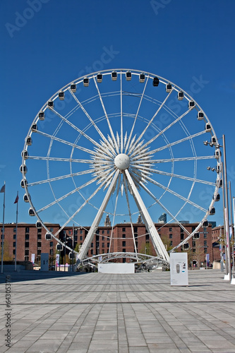 Large ferris wheel at Albert Dock  Liverpool UK