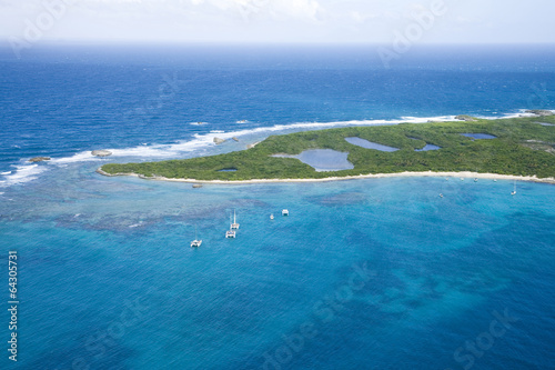 Aerial view of Icacos Island Puerto Rico