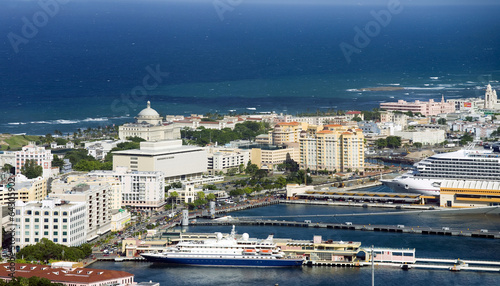Aerial view of Old San Juan Puerto Rico