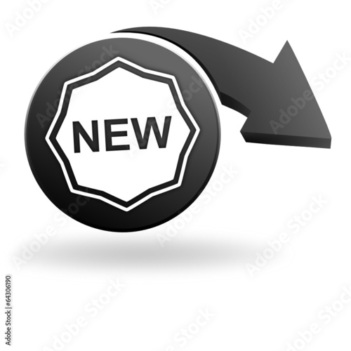 nouveau sur symbole noir