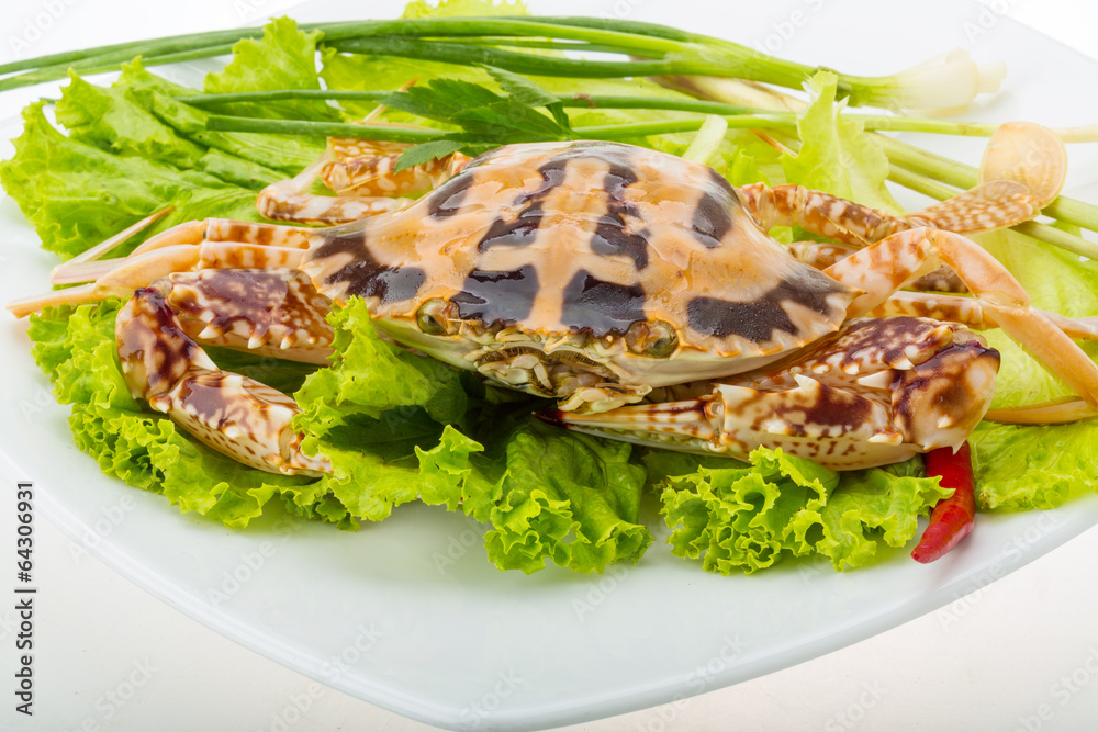 Raw red crab Raw red crab