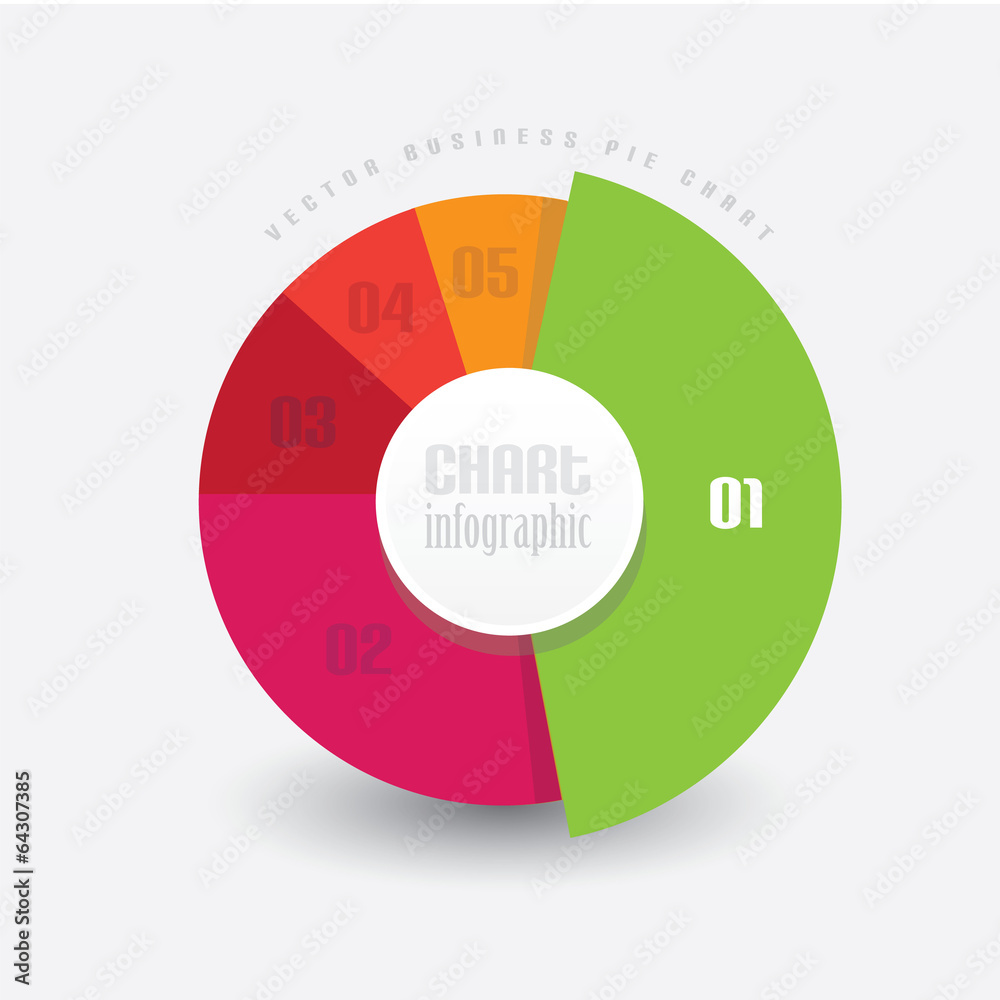 vector business pie chart infographic-clean flat design vector business pie chart infographic-clean flat design