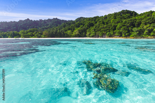 Beautiful tropical crystal clear sea, Ta Chai island