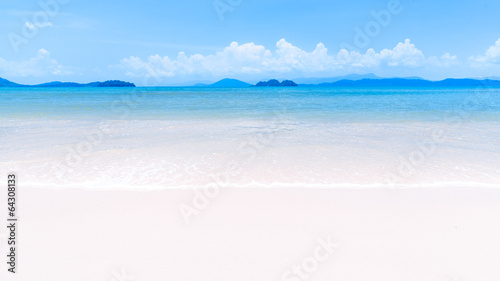 White sand beach on tropical island © aiaikawa