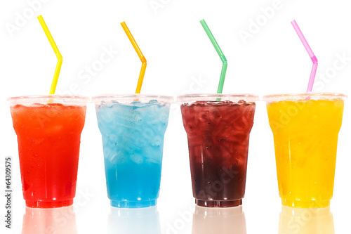 Multi-color cool soft drink