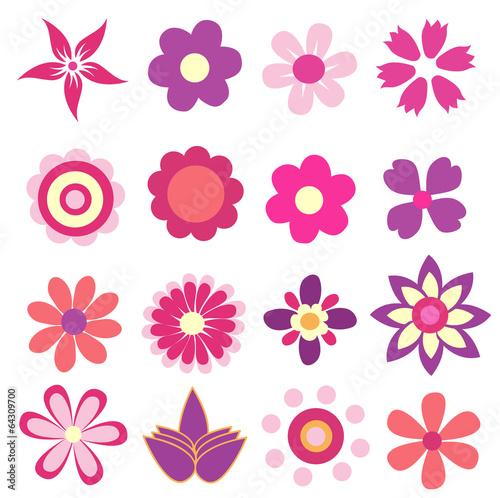 Fototapeta Naklejka Na Ścianę i Meble -  colorful spring flowers vector illustration