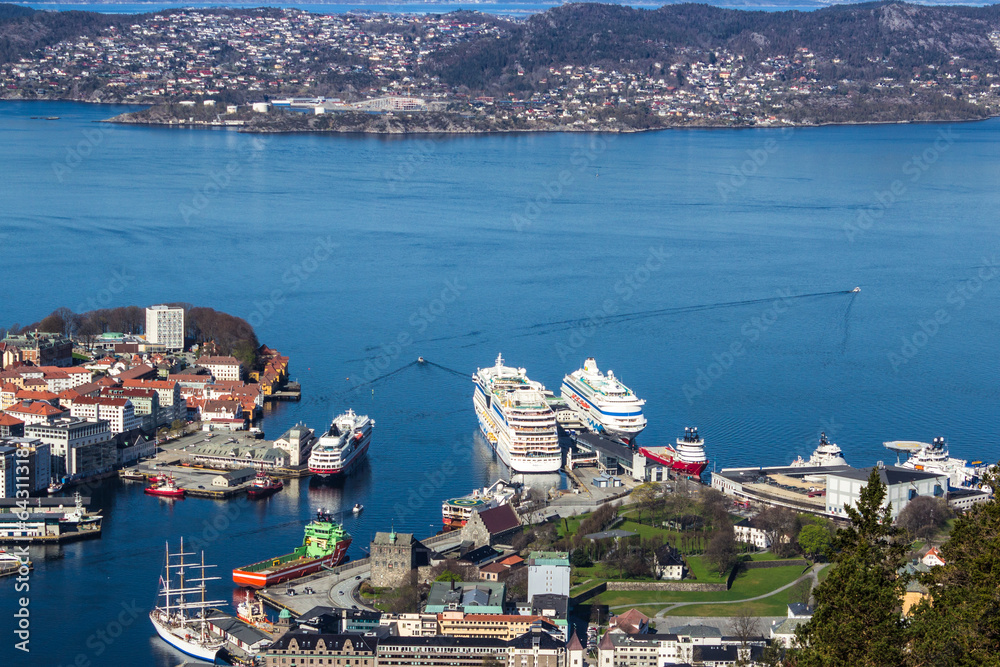 Hafen in Bergen Norwegen