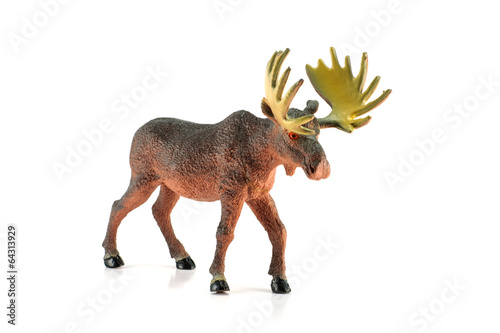 Moose toy isolated on white