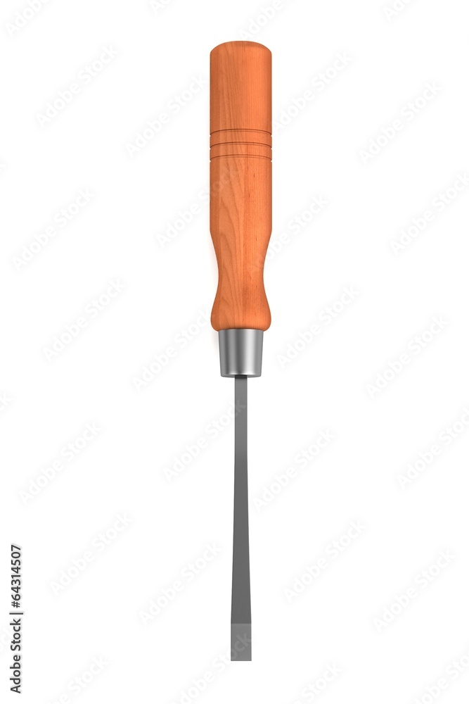 realistic 3d render of chisel