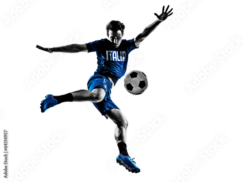 italian soccer players man silhouettes © snaptitude