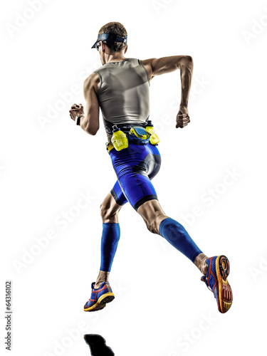 man triathlon iron man athlete runners running
