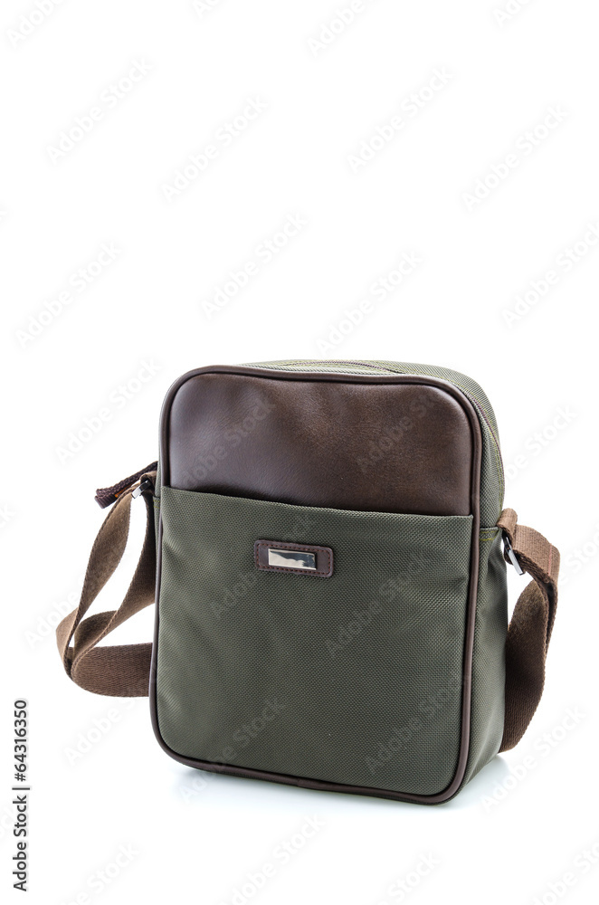 Fototapeta premium Men bag isolated on white background