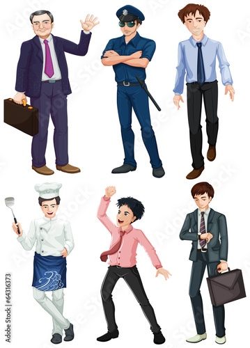 Different professions of men
