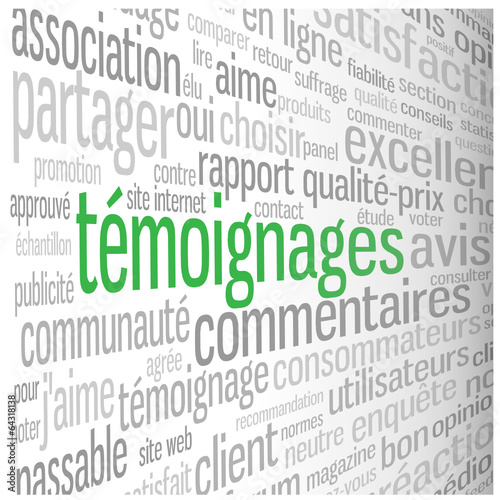 Nuage de Tags TEMOIGNAGES (avis choix clients blog utilisateurs)