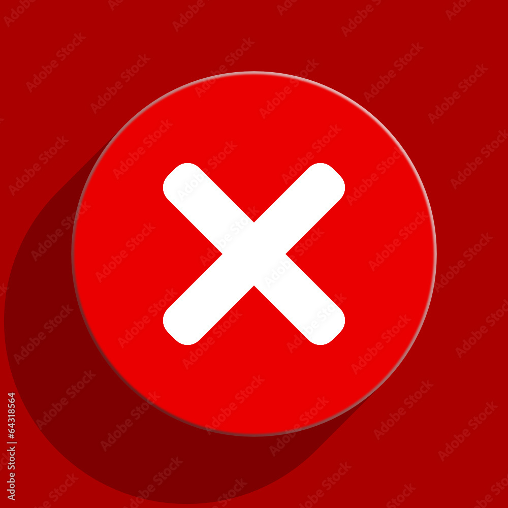 cancel flat vector icon